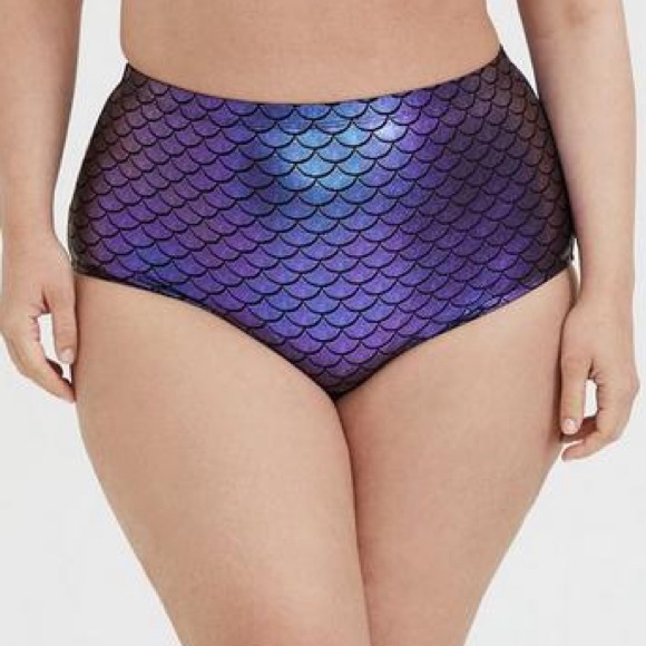 torrid Other - NWT! TORRID purple iridescent mermaid scale bikini swim bottoms, 3X.